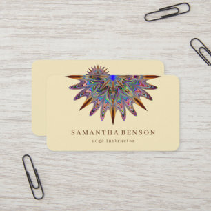 Elegantes Lotusblumen-Logo Yoga Visitenkarte