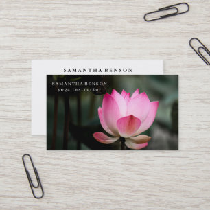 Elegantes Lotusblumen-Logo Yoga Visitenkarte