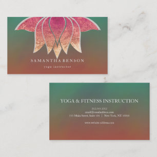 Elegantes Lotusblumen-Logo Yoga Visitenkarte