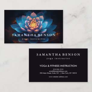 Elegantes Lotusblumen-Logo Yoga Visitenkarte