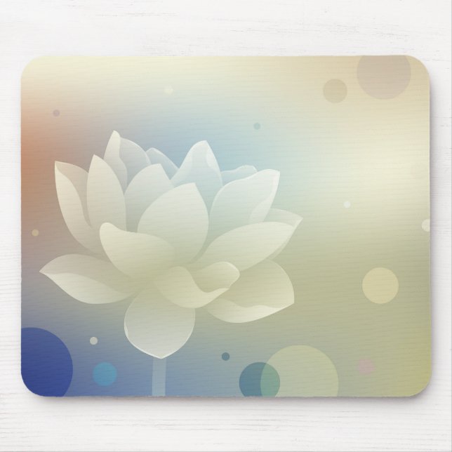 Elegantes Lotusblumen-Mauspad  Mousepad (Vorne)