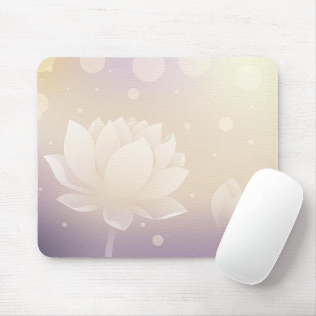 Elegantes Lotusblumen-Mauspad  Mousepad (Mit Mouse)