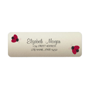 Elegantes Lustiges Süßes Marienkäfer-Label