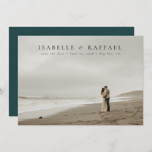 Elegantes Luxuriöses Foto Emerald Green Wedding Save The Date