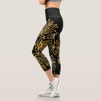Elegantes Luxuriöses Gold Mandala auf Black Capri