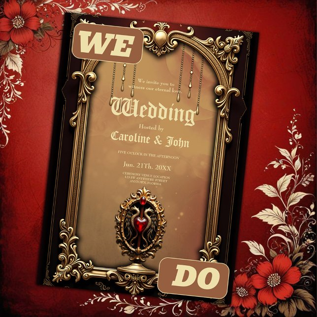 Elegantes luxuriöses Herzemblem. Einladung (Von Creator hochgeladen)