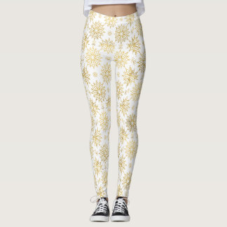 Elegantes Luxus-Gold-Blumen-Mandala-Muster Leggings