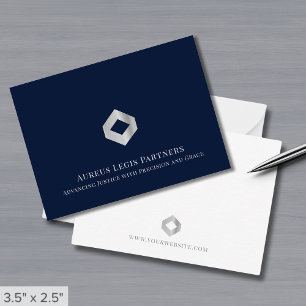 Elegantes Luxus-Silberlogo Mitteilungskarte