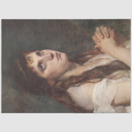 Elegantes Mädchen mit geklappten Händen (Vintage K Seidenpapier