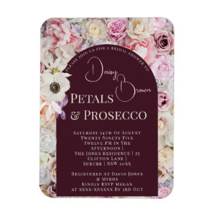 Elegantes Mahogany Floral Arch Summer Brautparty Magnet