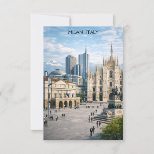 Elegantes Mailand Italien Stadtansicht Reise Karte