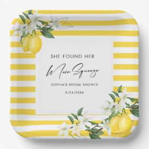 Elegantes Main Squeeze Brautparty Pappteller