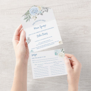 Elegantes Main Squeeze Winter Brautparty All In One Einladung