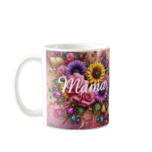 Elegantes Mama Design - Fusion von Blumen und Glit