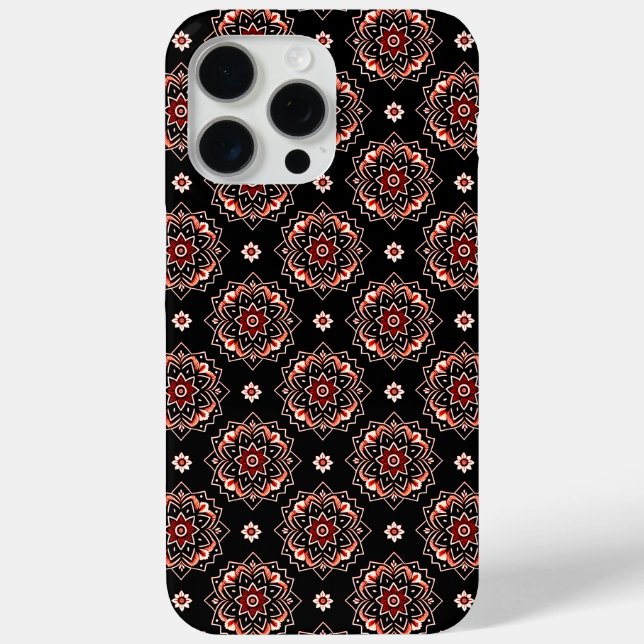 Elegantes Mandala-Boho-Blumenmuster Case-Mate iPhone Hülle (Rückseite)