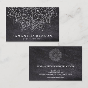 Elegantes Mandala-Lotusblumen-Logo Yoga-Instruktor Visitenkarte