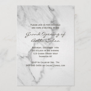 Elegantes Marble Grand Opening Einladung