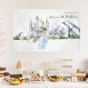 Elegantes Märchen   Prinzessinnen-Geburtstagsbegrü Banner