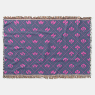 Elegantes Marine-Blau-Pink-Verzierungs-Muster Decke
