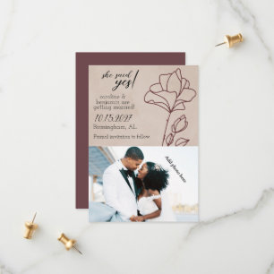 Elegantes marineblumenes Design Save The Date