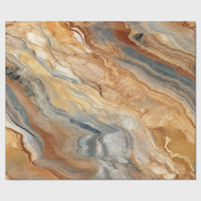 Elegantes Marmor Nahtloses Muster Geschenkpapier (Saum)