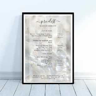 Elegantes, Marmor, Salon, Preisliste Poster