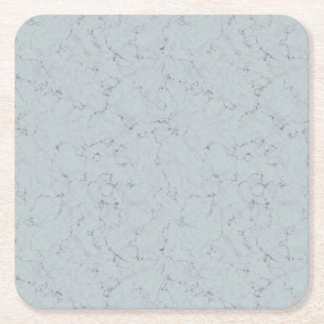 Elegantes Marmordesign Dusty Blue Gray Party Rechteckiger Pappuntersetzer (Vorderseite)