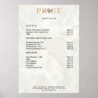 Elegantes Marmorpreisliste Poster