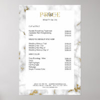 Elegantes Marmorpreisliste Poster
