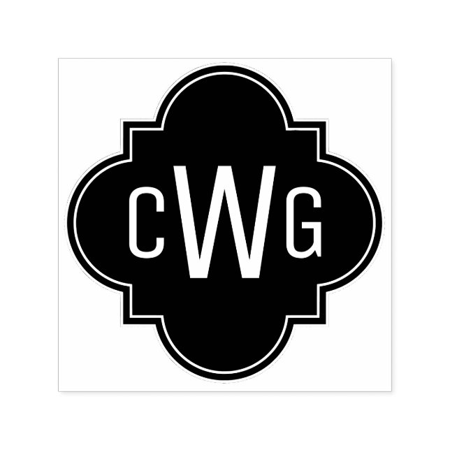 Elegantes marokkanisches Quatrefolien 3 Erste Mono Permastempel (Design)