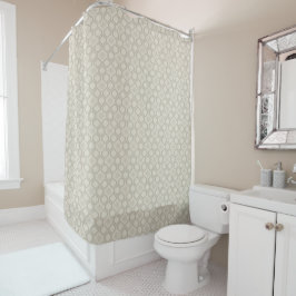 Elegantes marokkanisches Trellis-Muster in neutral Duschvorhang