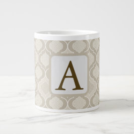 Elegantes marokkanisches Trellis-Muster in neutral Jumbo-Tasse