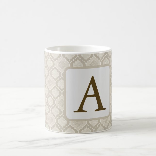 Elegantes marokkanisches Trellis-Muster in neutral Kaffeetasse (Mittel)