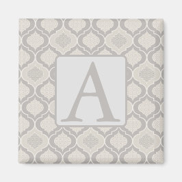 Elegantes marokkanisches Trellis-Muster in neutral Magnet