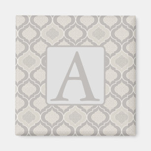 Elegantes marokkanisches Trellis-Muster in neutral Magnet