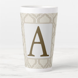 Elegantes marokkanisches Trellis-Muster in neutral Milchtasse