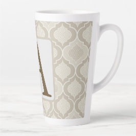Elegantes marokkanisches Trellis-Muster in neutral Milchtasse