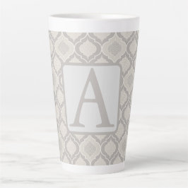Elegantes marokkanisches Trellis-Muster in neutral Milchtasse