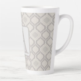 Elegantes marokkanisches Trellis-Muster in neutral Milchtasse