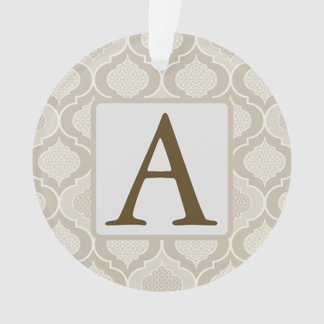 Elegantes marokkanisches Trellis-Muster in neutral Ornament (Vorderseite)