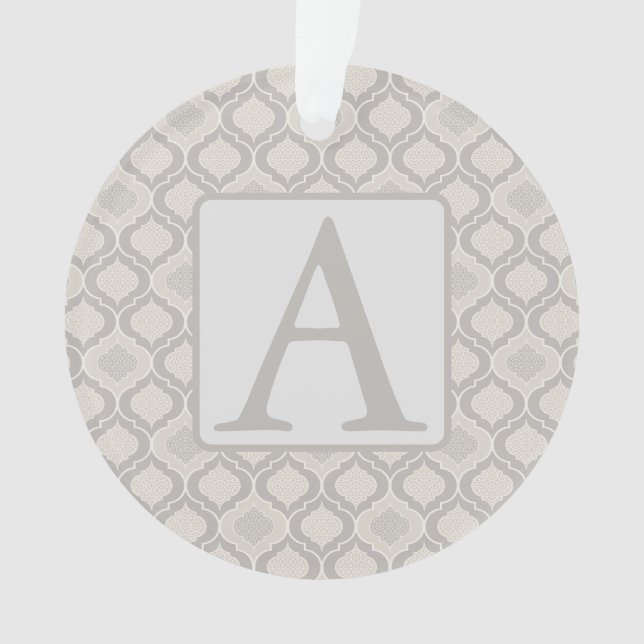 Elegantes marokkanisches Trellis-Muster in neutral Ornament (Vorderseite)