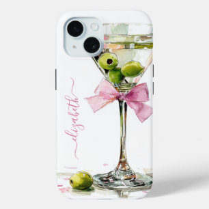 Elegantes Martini-Monogramm Case-Mate iPhone Hülle