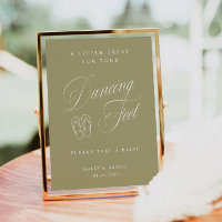 Elegantes Matcha-Grün Hochzeit Tanzende Füße 