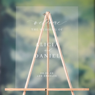 Elegantes mattiertes Begrüßungszeichen Acrylschild