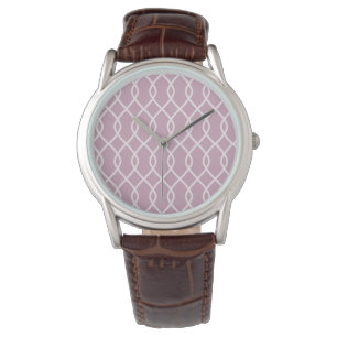 Elegantes Mauve Wave Muster Armbanduhr