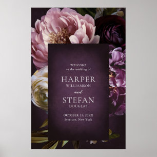 Elegantes maximalistisches florales Hochzeits-Will Poster
