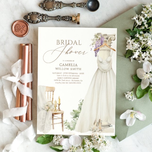 Elegantes, mediterranes Brautparty Einladung (Von Creator hochgeladen)