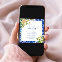 Elegantes mediterranes Lemon Floral Bridal Brunch