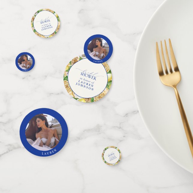 Elegantes mediterranes Zitronenblumengebirge Braut Konfetti (Gruppe)