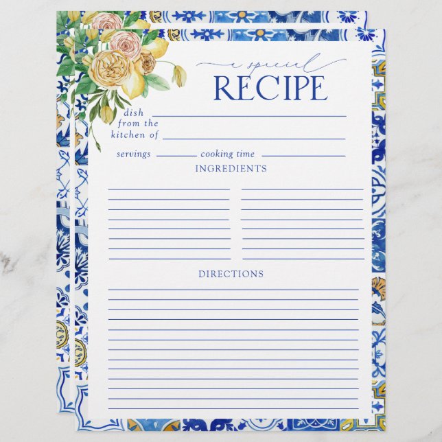 Elegantes mediterranes Zitronenmeer Rezept (Vorne/Hinten)